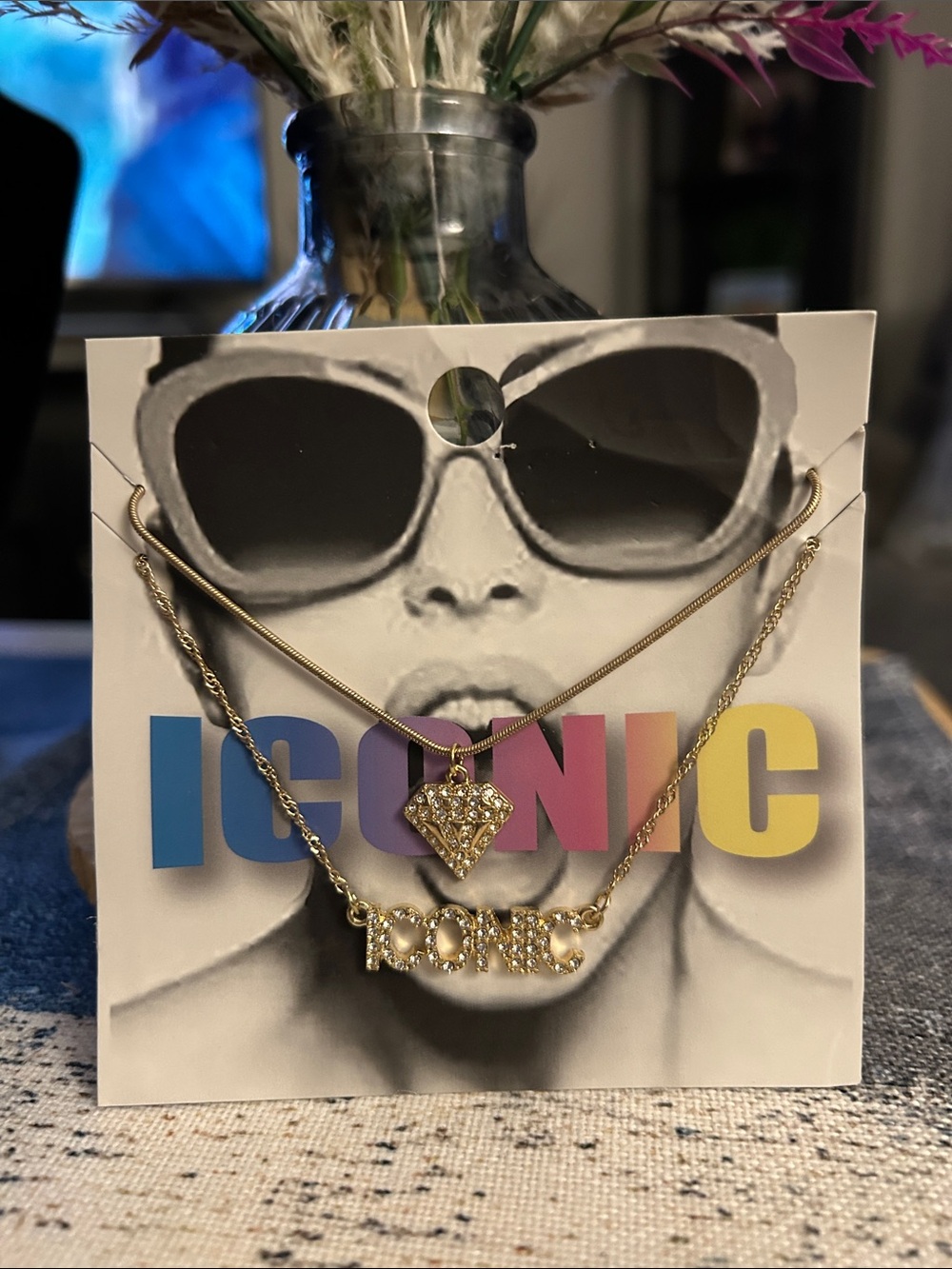 ICONIC London Gold Layered 'Love' Necklace Set